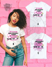 Load image into Gallery viewer, She Won! Cancer Free Tee