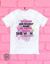 Load image into Gallery viewer, She Won! Cancer Free Tee