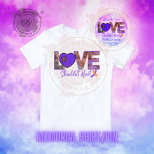 Load image into Gallery viewer, LOVE Shouldn't Hurt Photo Tee